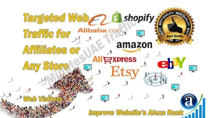 High Quality Web Traffic For Affiliates Amazon Ebay Alibaba Aliexpress Etsy Mega Pigs